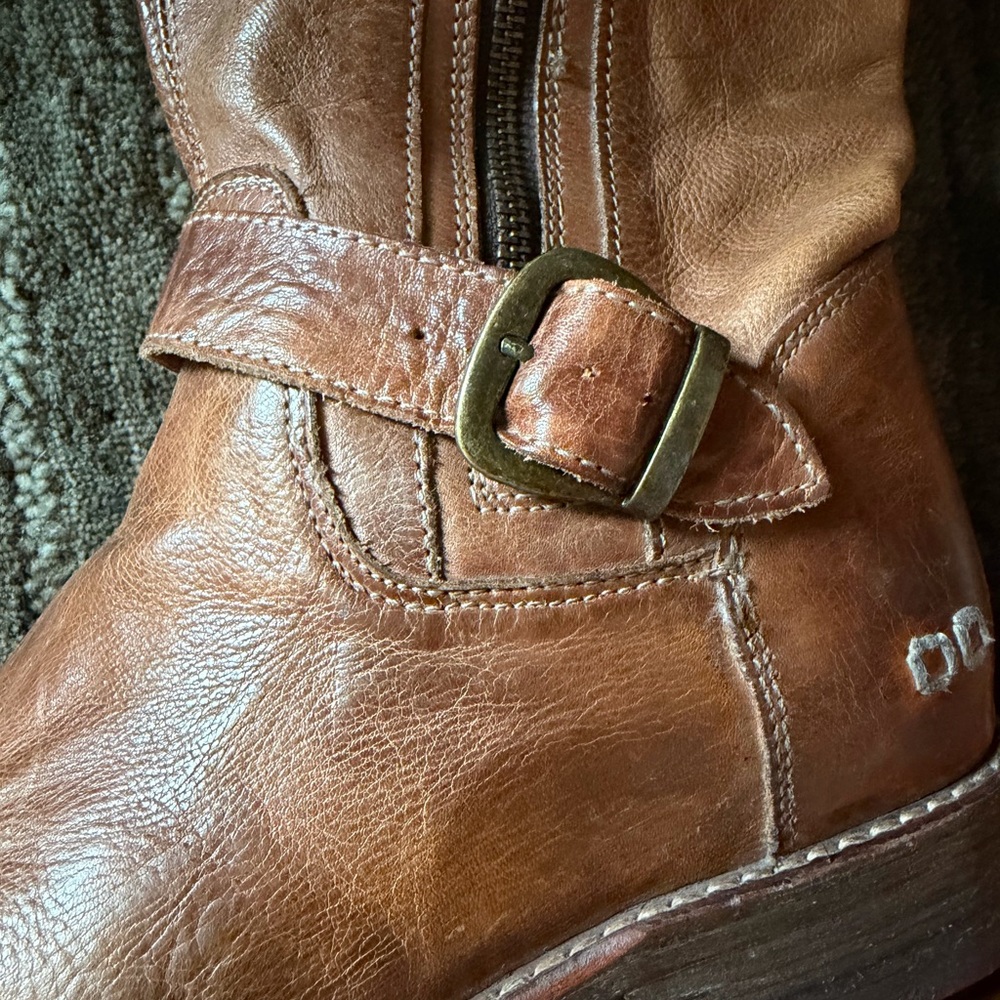 Bed Stu Leather GoGo Boots with Buckles and Zippers - Picture 7 of 9